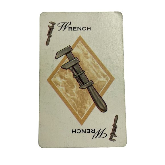 Vintage 1998 CLUE Weapon Card Wrench  Replacement Game Piece u - Picture 1 of 2